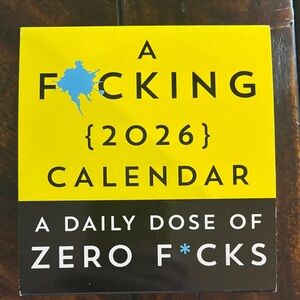 2026 Zero F*cks Calendar - Yellow and Black